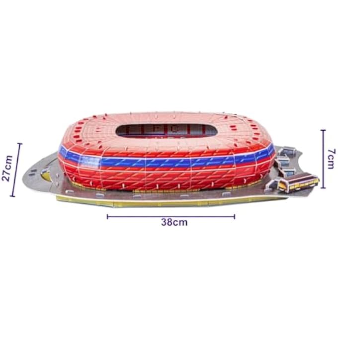 3D STADIUM PUZZLE ALLIANZ ARENA GRAND UNIQUE & COLLECTIBLE MODEL ASSEMBLY BUILDING KIT FOR KIDS & ADULTS 63PCS - Image 3